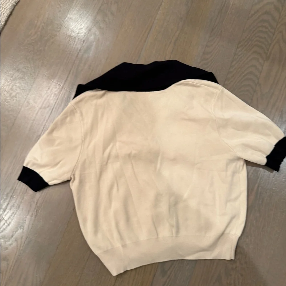 Commense Cream Ribbed Knit Top - Picture 8 of 9
